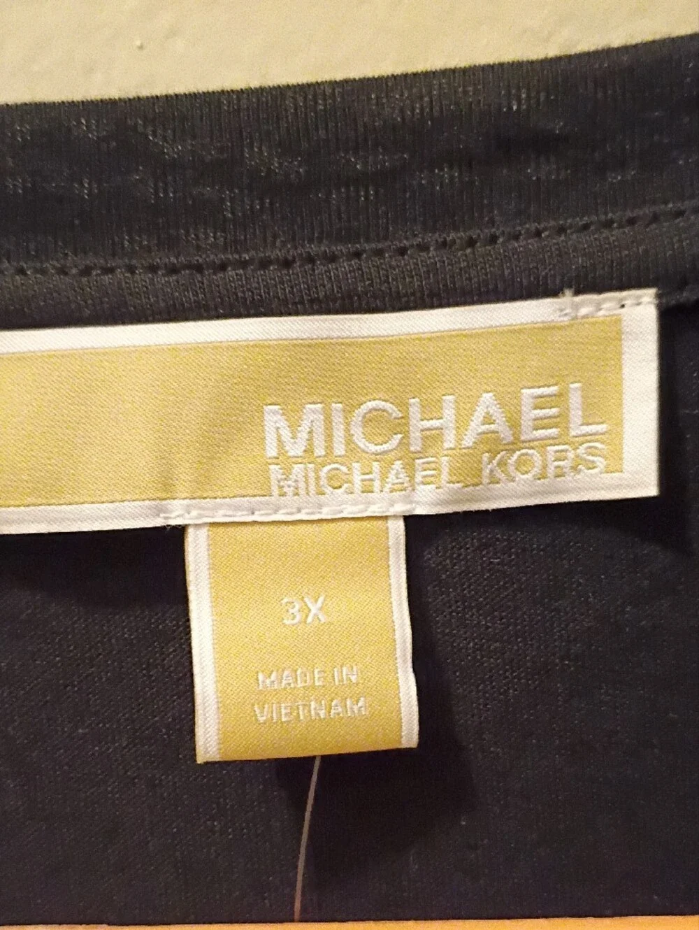 Michael Kors Black Crewneck Logo Tee